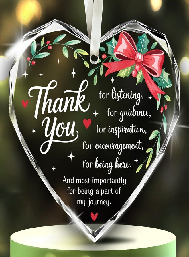 NewEleven Thank You Gifts for Women, Men - Teacher Appreciation Gifts, Thank You Ornaments for Coworkers, Boss, Employee - Teacher Christmas Ornament from Student, Kids - Christmas Ornament - Image 1